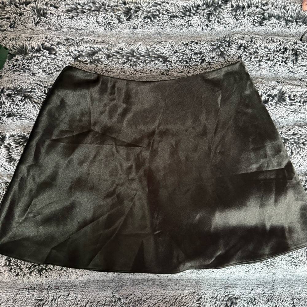 Black Satin Skirt